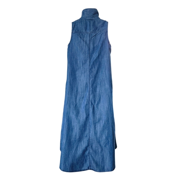 INC International Concepts Blue Zip-Front Maxi Dress - Picture 7 of 9
